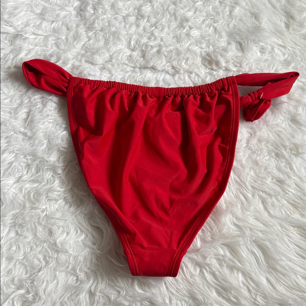 NWT Wild Fable Red Rose Low Rise High Leg Bikini Swim Bottoms In XL - Picture 8 of 8